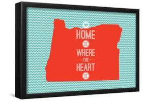 Home Is Where The Heart Is - Oregon-null-Framed Poster