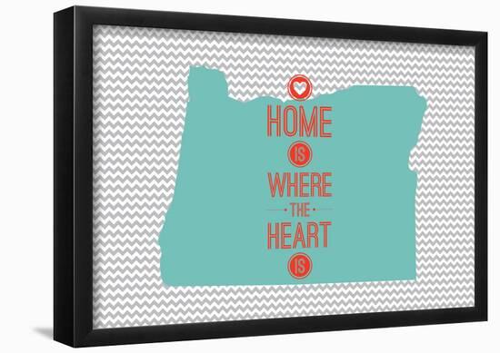 Home Is Where The Heart Is - Oregon-null-Framed Poster