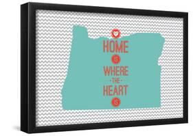 Home Is Where The Heart Is - Oregon-null-Framed Poster