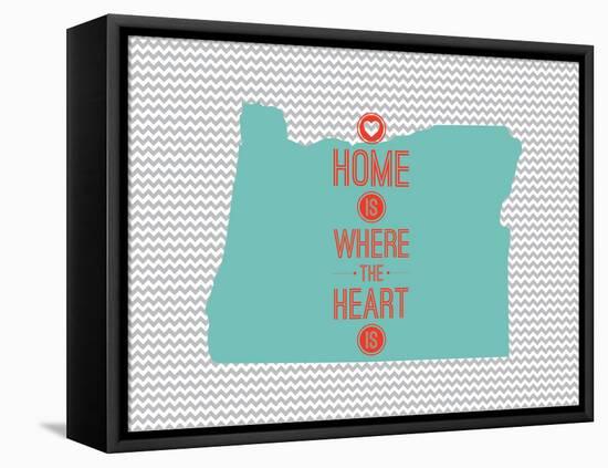 Home Is Where The Heart Is - Oregon-null-Framed Stretched Canvas