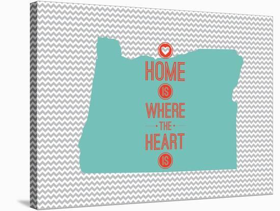 Home Is Where The Heart Is - Oregon-null-Stretched Canvas