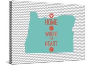 Home Is Where The Heart Is - Oregon-null-Stretched Canvas