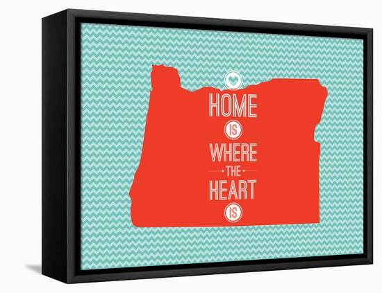 Home Is Where The Heart Is - Oregon-null-Framed Stretched Canvas