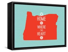 Home Is Where The Heart Is - Oregon-null-Framed Stretched Canvas