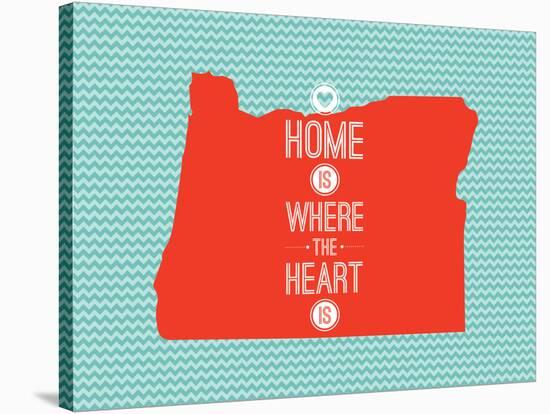 Home Is Where The Heart Is - Oregon-null-Stretched Canvas