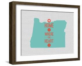 Home Is Where The Heart Is - Oregon-null-Framed Art Print