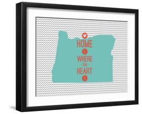 Home Is Where The Heart Is - Oregon-null-Framed Art Print