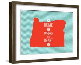 Home Is Where The Heart Is - Oregon-null-Framed Art Print