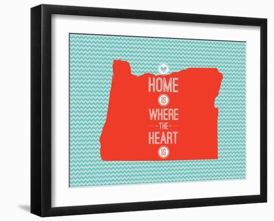 Home Is Where The Heart Is - Oregon-null-Framed Art Print