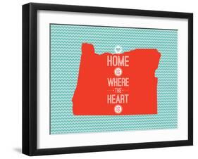 Home Is Where The Heart Is - Oregon-null-Framed Art Print