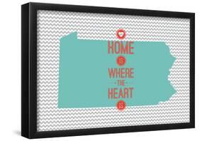 Home Is Where The Heart Is - Pennsylvania-null-Framed Poster