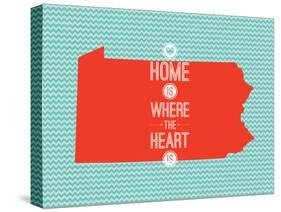 Home Is Where The Heart Is - Pennsylvania-null-Stretched Canvas