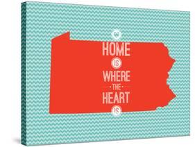 Home Is Where The Heart Is - Pennsylvania-null-Stretched Canvas