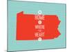 Home Is Where The Heart Is - Pennsylvania-null-Mounted Art Print