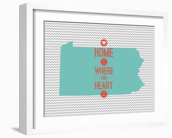 Home Is Where The Heart Is - Pennsylvania-null-Framed Art Print