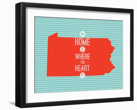 Home Is Where The Heart Is - Pennsylvania-null-Framed Art Print