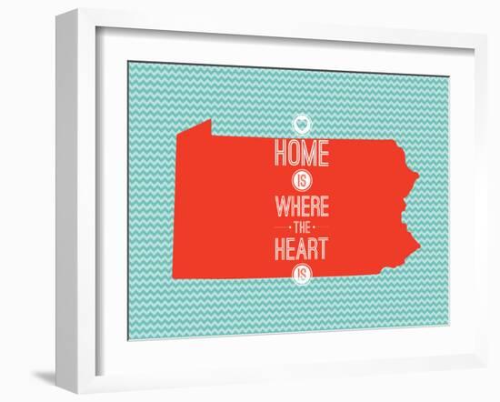 Home Is Where The Heart Is - Pennsylvania-null-Framed Art Print