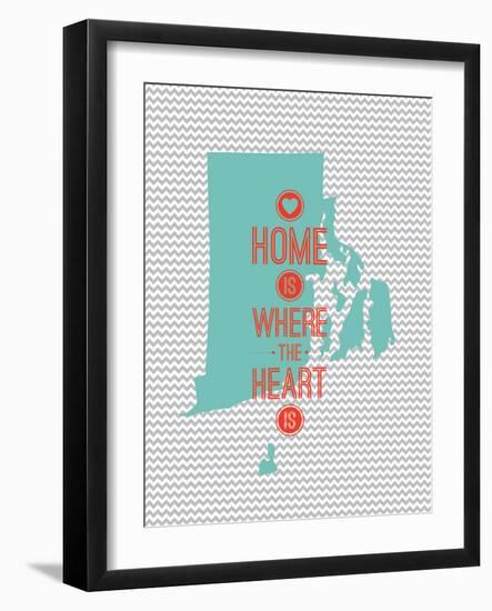 Home Is Where The Heart Is - Rhode Island-null-Framed Art Print