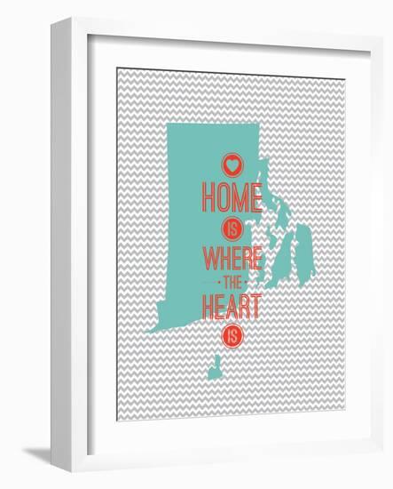 Home Is Where The Heart Is - Rhode Island-null-Framed Art Print