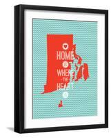 Home Is Where The Heart Is - Rhode Island-null-Framed Art Print