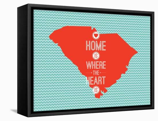 Home Is Where The Heart Is - South Carolina-null-Framed Stretched Canvas