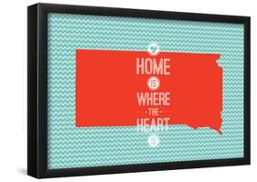 Home Is Where The Heart Is - South Dakota-null-Framed Poster