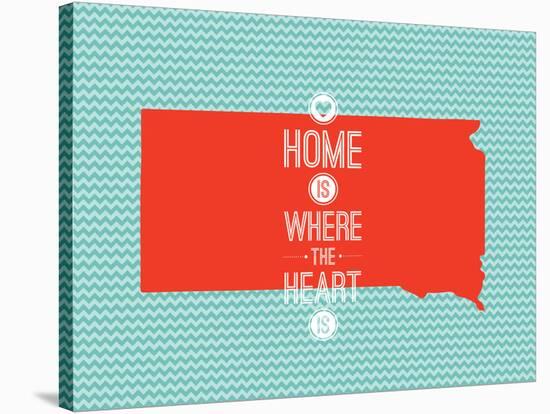 Home Is Where The Heart Is - South Dakota-null-Stretched Canvas