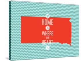 Home Is Where The Heart Is - South Dakota-null-Stretched Canvas