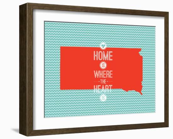 Home Is Where The Heart Is - South Dakota-null-Framed Art Print
