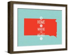 Home Is Where The Heart Is - South Dakota-null-Framed Art Print