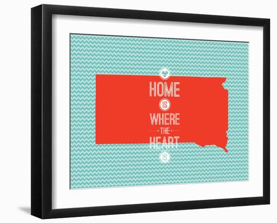 Home Is Where The Heart Is - South Dakota-null-Framed Art Print