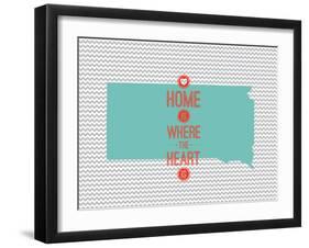 Home Is Where The Heart Is - South Dakota-null-Framed Art Print