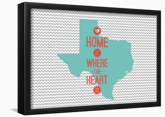 Home Is Where The Heart Is - Texas-null-Framed Poster