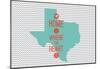 Home Is Where The Heart Is - Texas-null-Mounted Poster