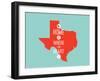 Home Is Where The Heart Is - Texas-null-Framed Art Print