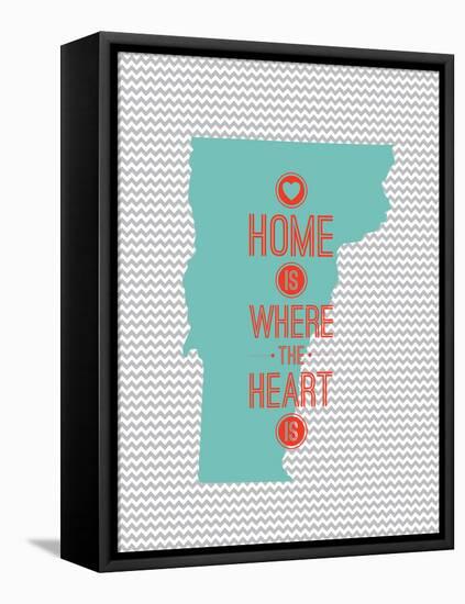 Home Is Where The Heart Is - Vermont-null-Framed Stretched Canvas