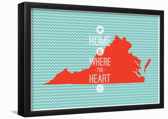 Home Is Where The Heart Is - Virginia-null-Framed Poster
