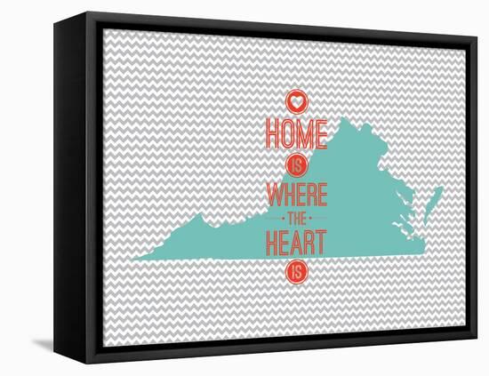 Home Is Where The Heart Is - Virginia-null-Framed Stretched Canvas
