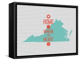 Home Is Where The Heart Is - Virginia-null-Framed Stretched Canvas