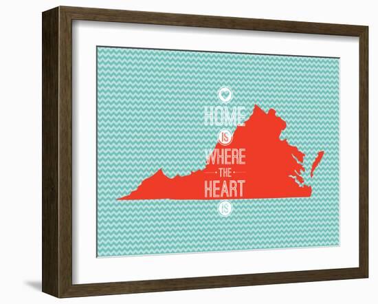 Home Is Where The Heart Is - Virginia-null-Framed Art Print