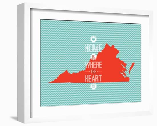 Home Is Where The Heart Is - Virginia-null-Framed Art Print