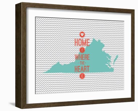 Home Is Where The Heart Is - Virginia-null-Framed Art Print