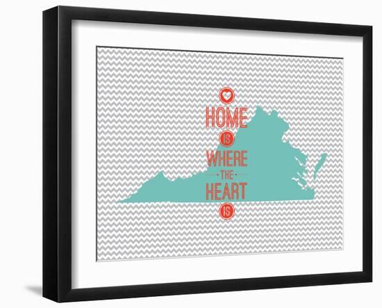 Home Is Where The Heart Is - Virginia-null-Framed Art Print