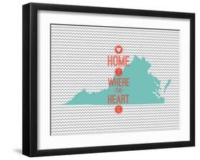 Home Is Where The Heart Is - Virginia-null-Framed Art Print