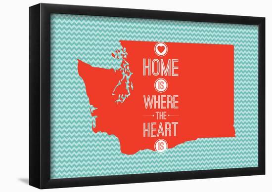 Home Is Where The Heart Is - Washington-null-Framed Poster