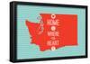 Home Is Where The Heart Is - Washington-null-Framed Poster