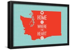 Home Is Where The Heart Is - Washington-null-Framed Poster