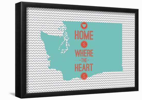 Home Is Where The Heart Is - Washington-null-Framed Poster