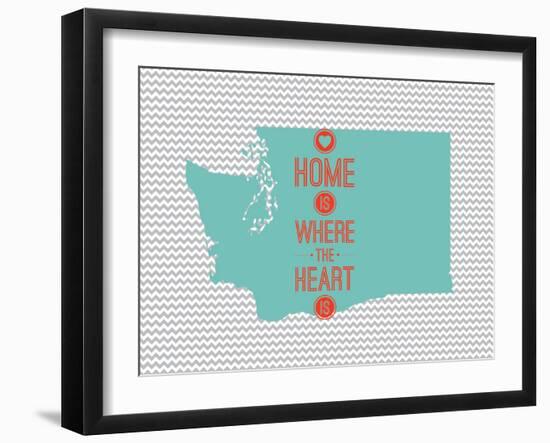 Home Is Where The Heart Is - Washington-null-Framed Art Print