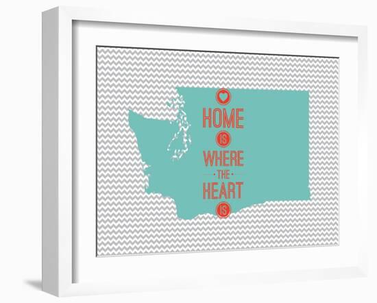 Home Is Where The Heart Is - Washington-null-Framed Art Print